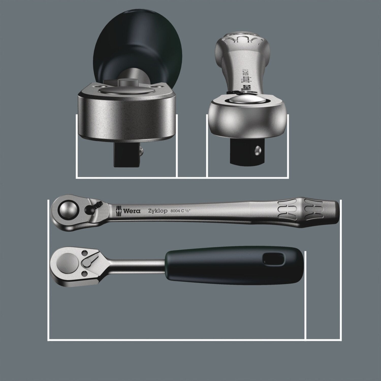 Wera Zyklop metal ratchet kit 29 pcs - 3/8" drive - Metric