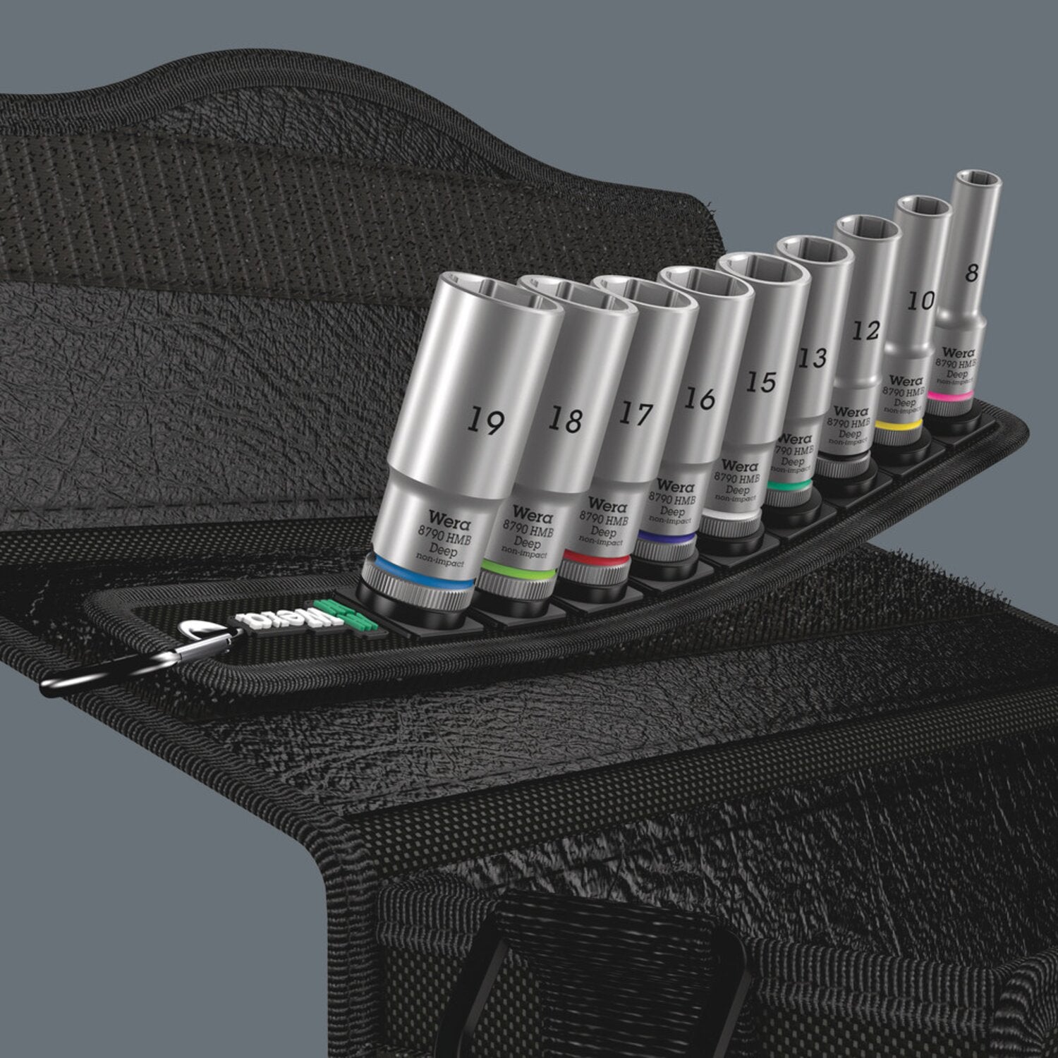 Wera socket belt with hex deep sockets - Metric