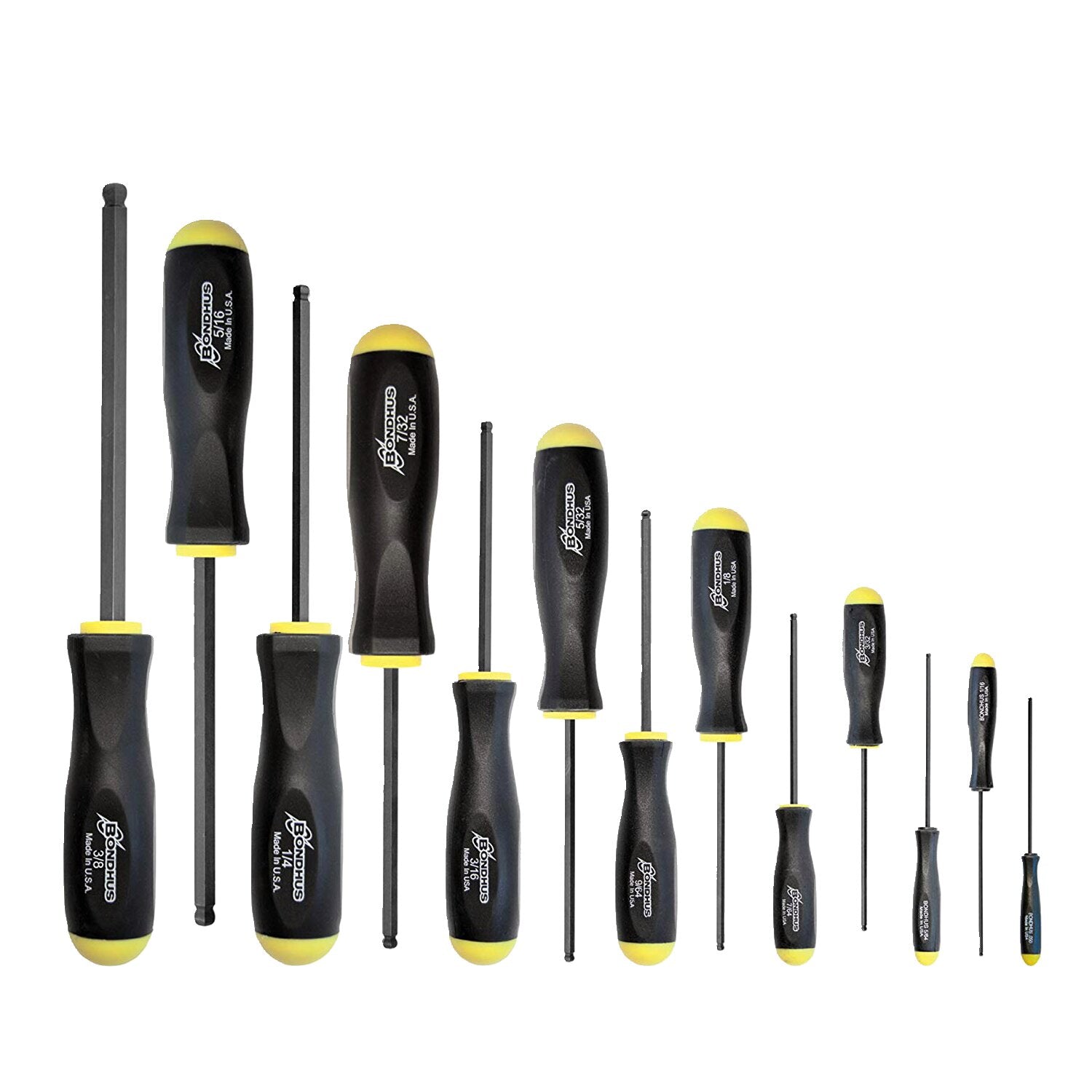 Bondhus Hex ball-end allen screwdriver set US sizes