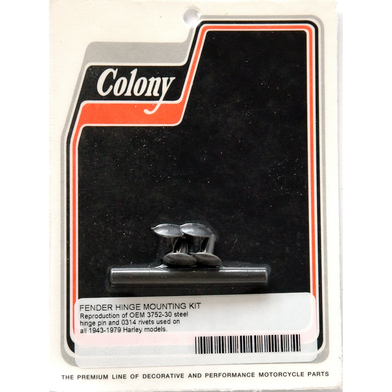Colony fender hinge pin and rivet kit