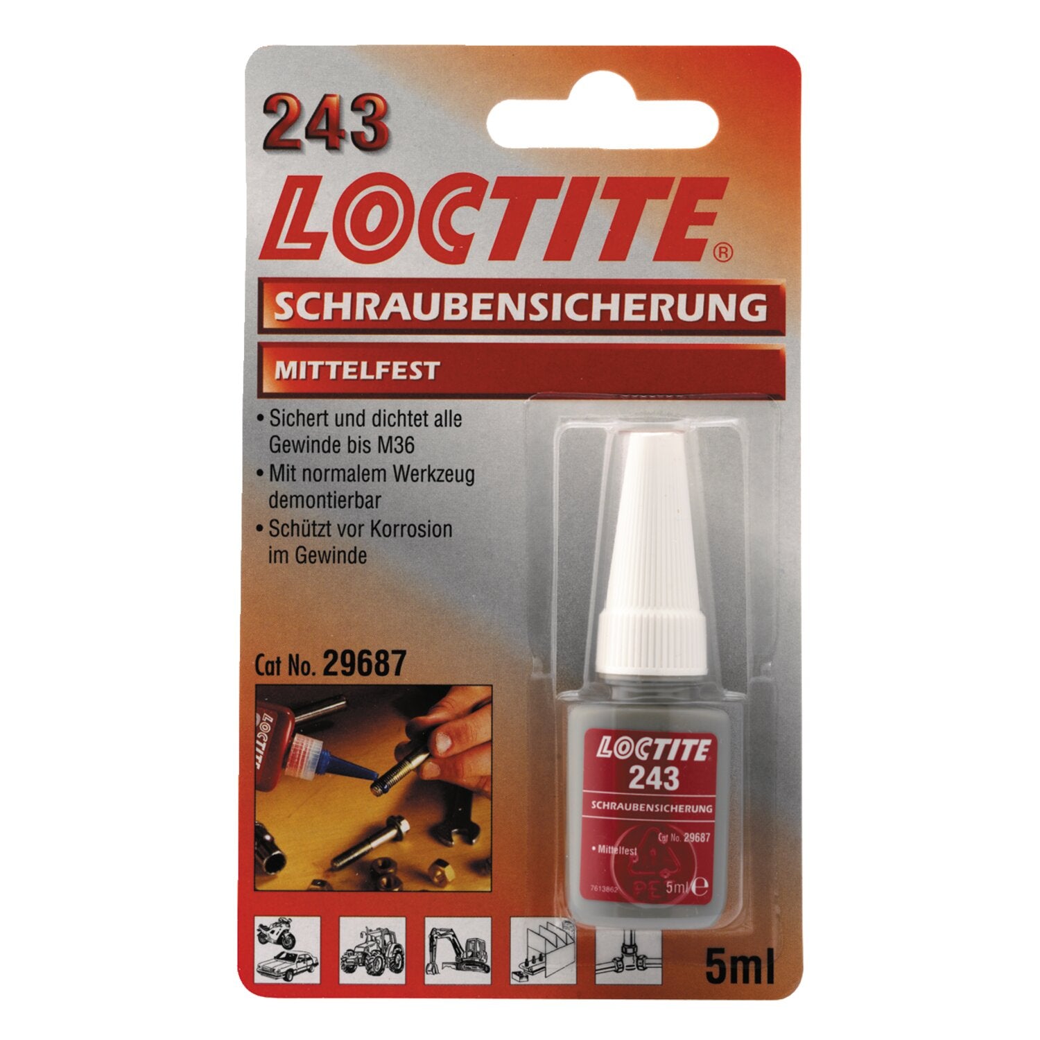 Loctite 243 blue threadlocker 5cc