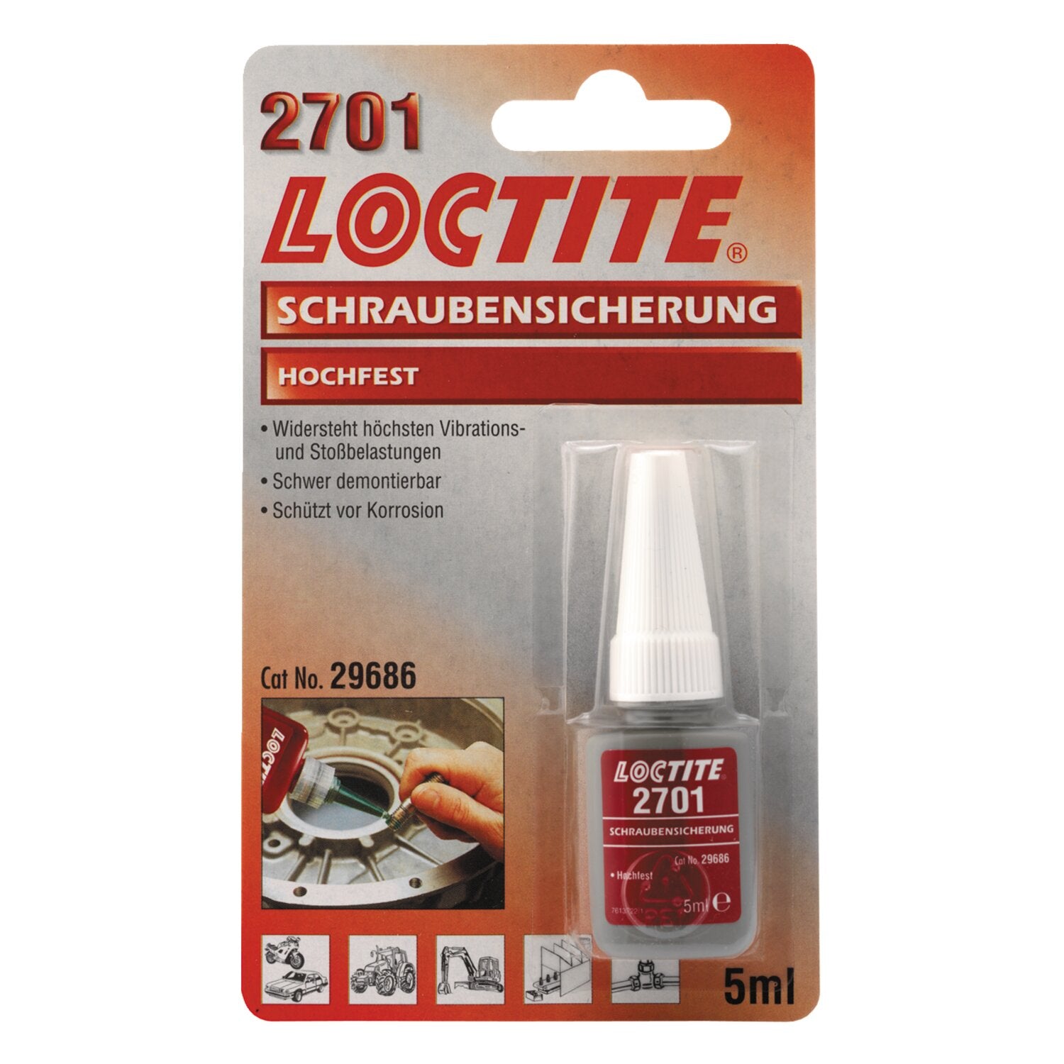 Loctite 2701 red threadlocker 5cc