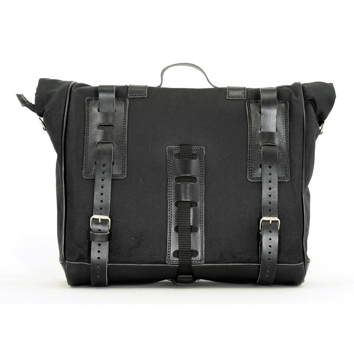 Longride 'Old Chopper' waxed cotton saddlebag - Black