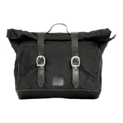 Longride 'Old Chopper' waxed cotton saddlebag - Black