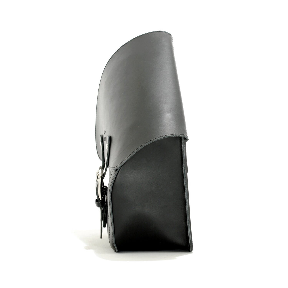 Longride swingarm bag - Smooth black leather - 11.6 liter
