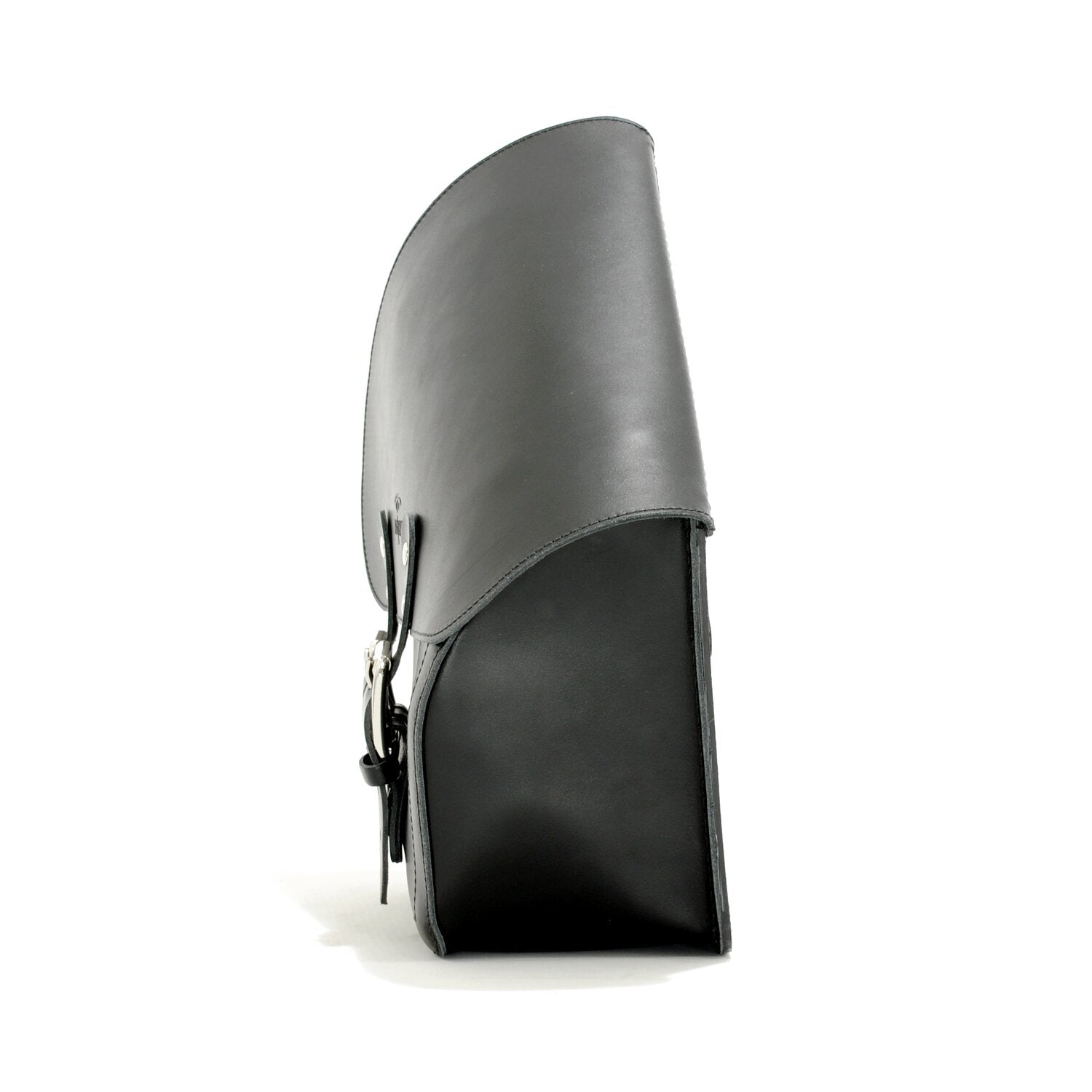 Longride swingarm bag - Smooth black leather - 11.6 liter