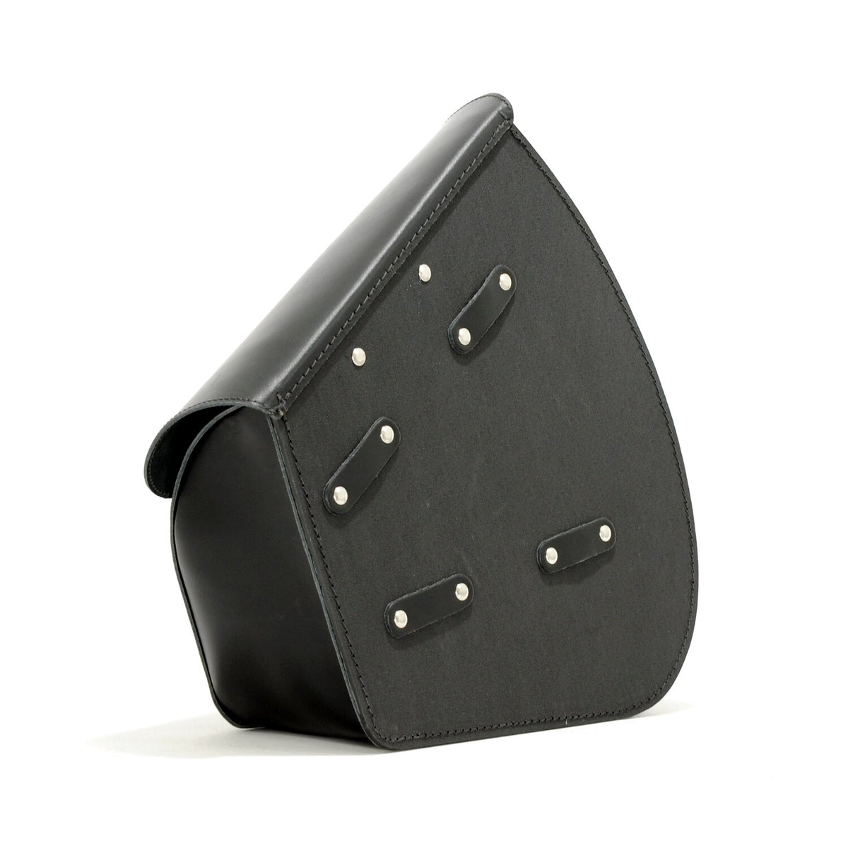 Longride swingarm bag - Smooth black leather - 11.6 liter