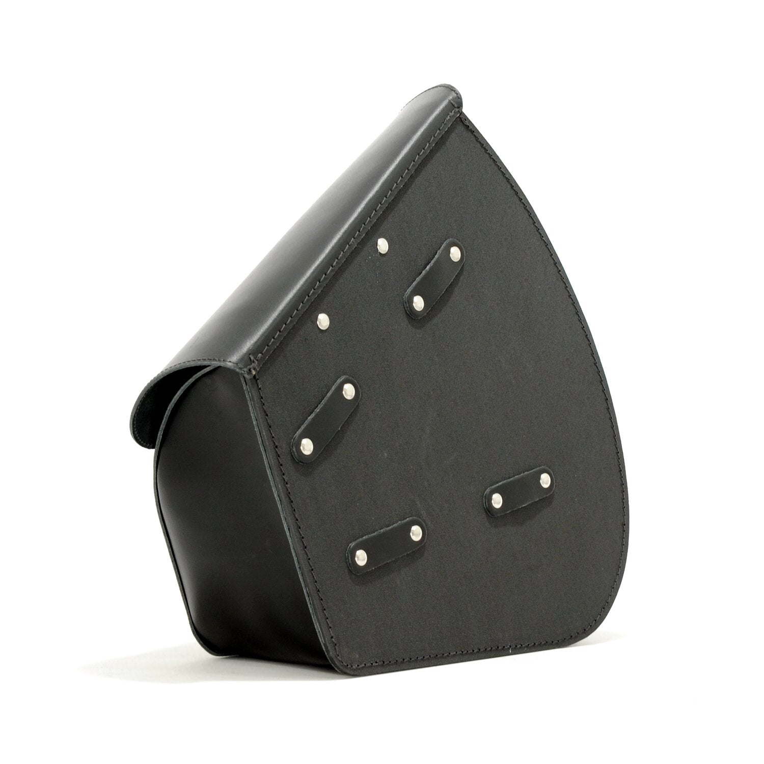 Longride swingarm bag - Smooth black leather - 11.6 liter