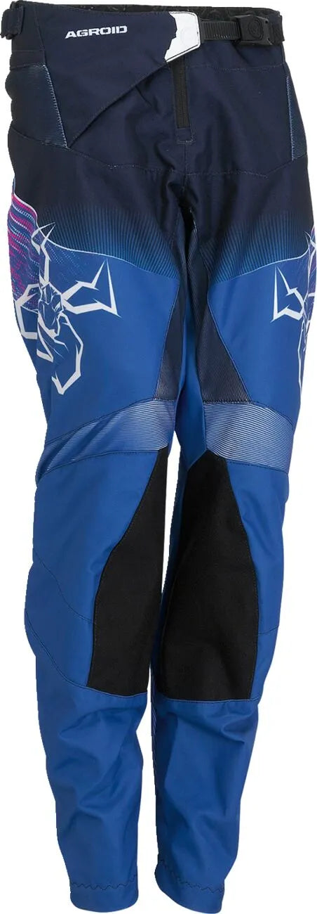 Moose Offroad Youth Agroid Racewear Pants - Black/Blue/Pink