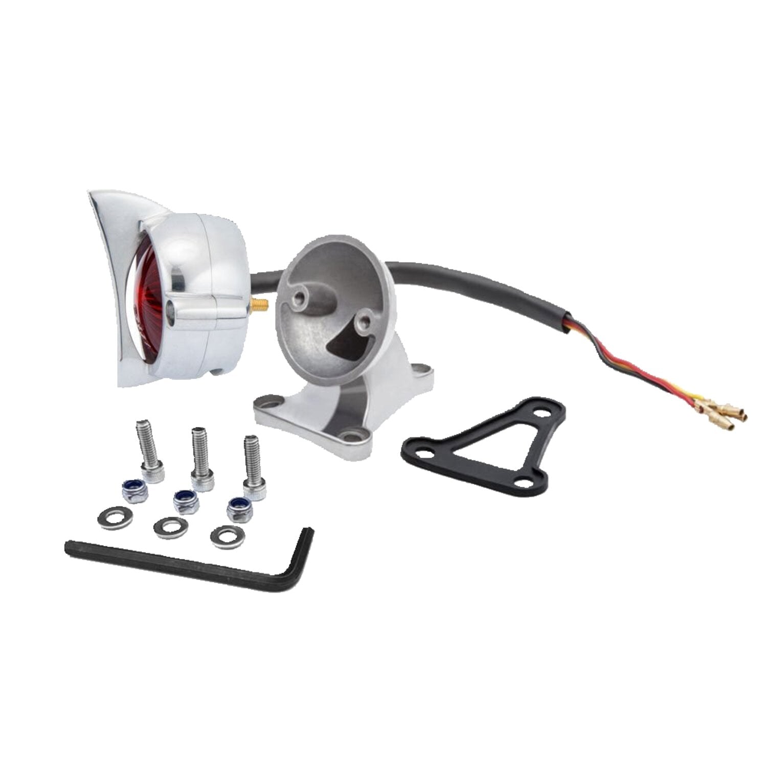 Motone Cuda taillight & fender mount kit - Polished - ECE