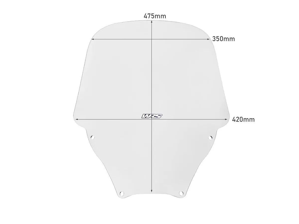 Wrs Scooter Windscreen - Clear Pmma Plexiglass