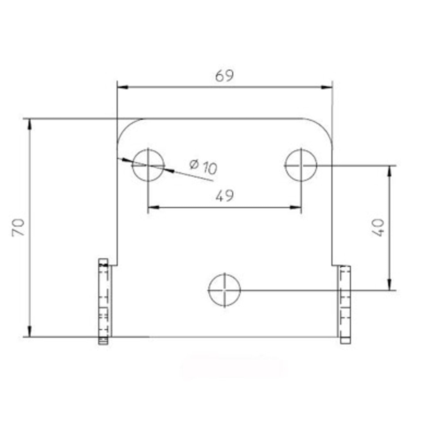 Zieger under fender license plate bracket kit - Pro3