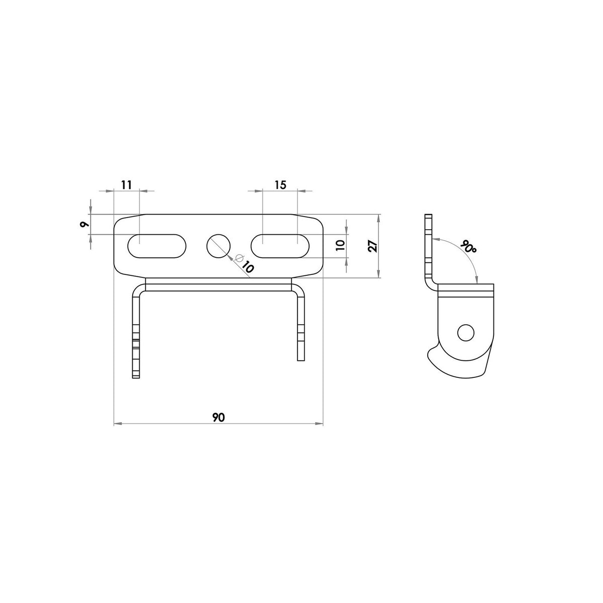 Zieger under fender license plate bracket kit - Pro7