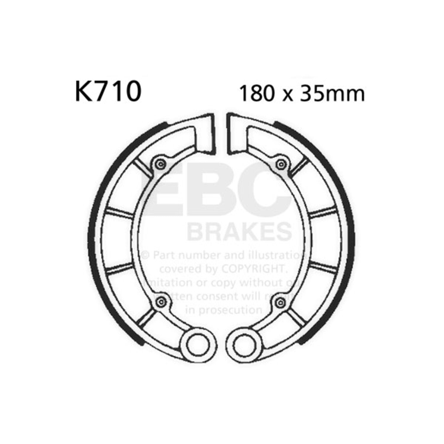EBC plain brake shoes