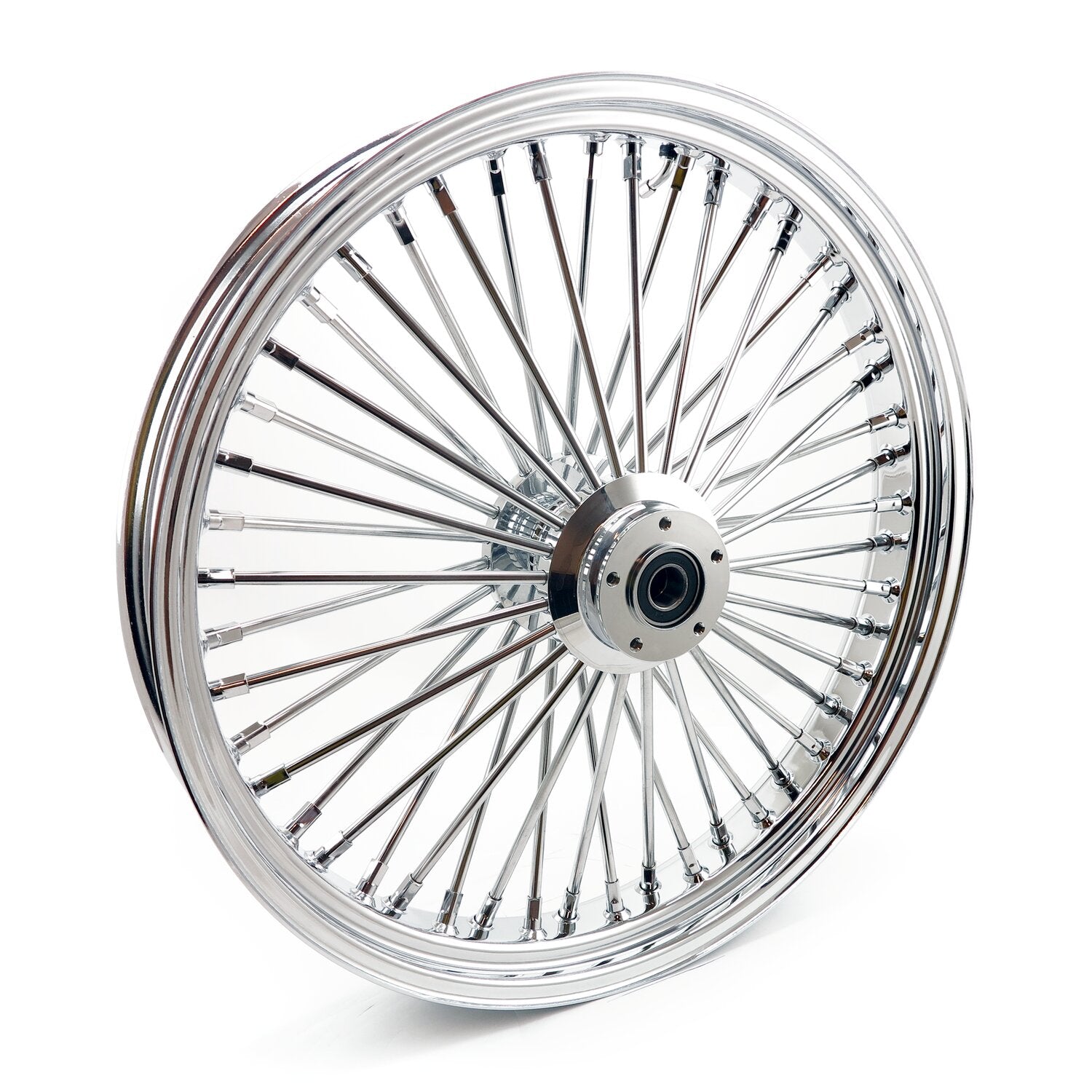 MCS radial 48 fat spoke front wheel 3.50 x 23 DF chrome