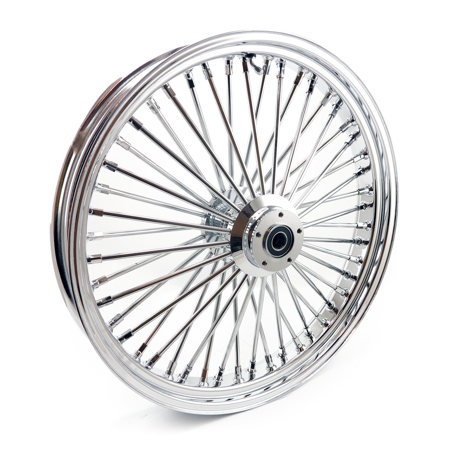 MCS radial 48 fat spoke front wheel 3.50 x 23 DF chrome