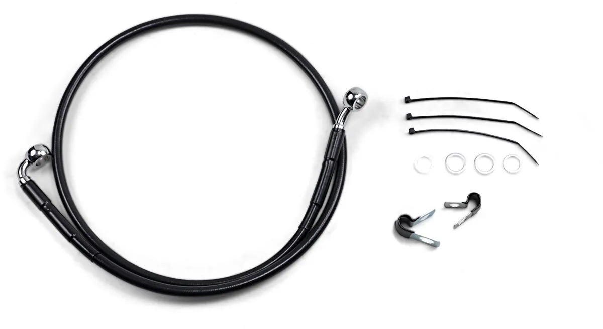 Drag Specialties rustfri stålflettede bremseslange kit