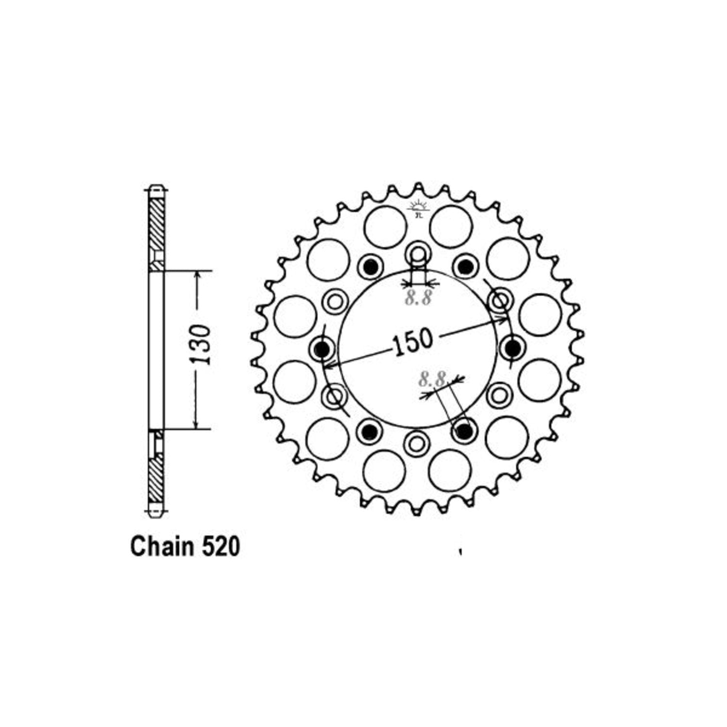JT Sprockets rear sprocket 245/2.40