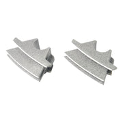 MCS Head bolt bridge cover set - Finned silver granite