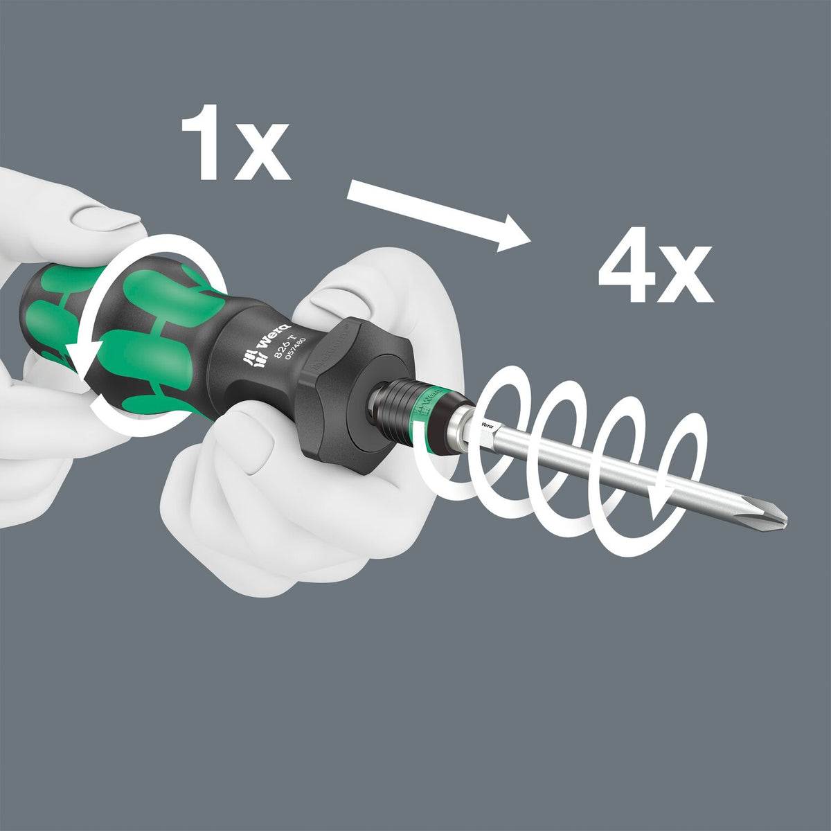 Wera Kraftform 1/4" bit holding Turbo bit driver handle