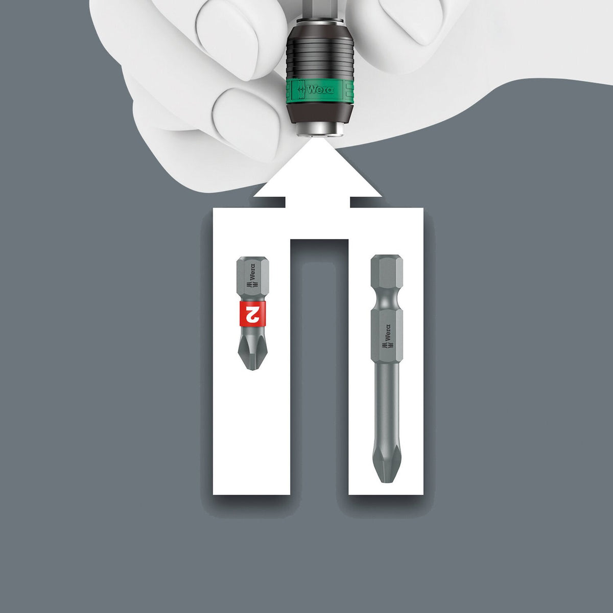 Wera Kraftform 1/4" bit holding Turbo bit driver handle