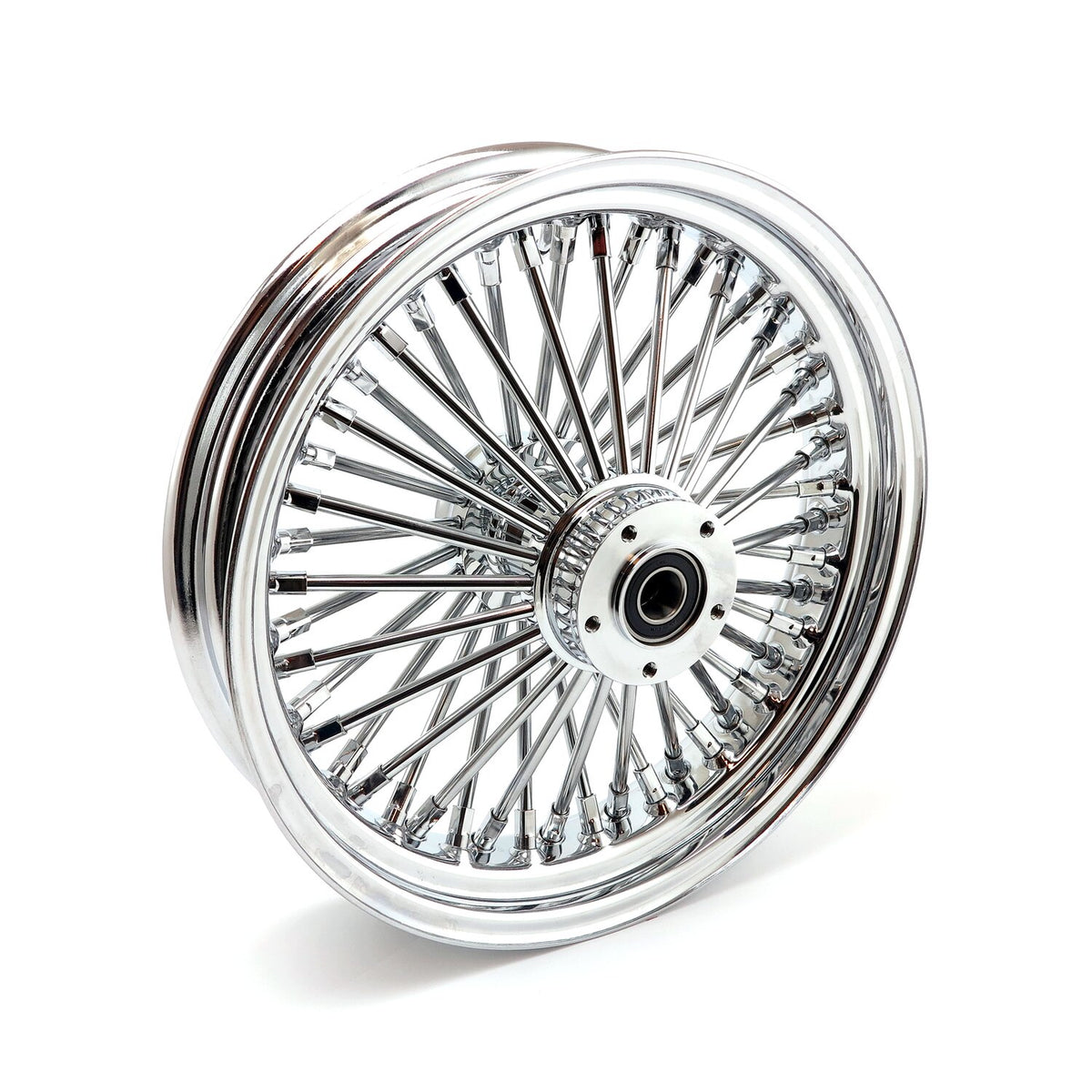 MCS radial 48 fat spoke front wheel 3.50 x 16 DF chrome