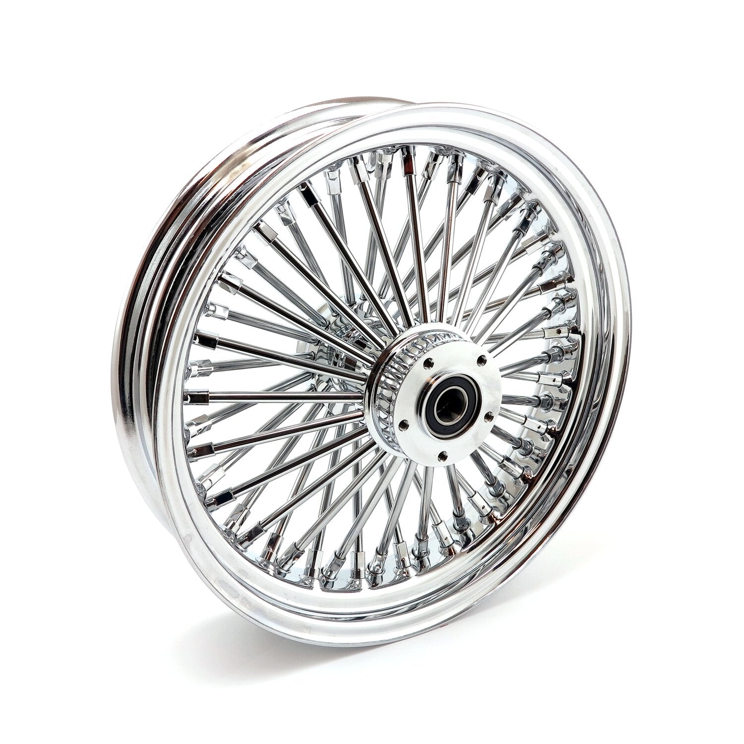 MCS radial 48 fat spoke front wheel 3.50 x 16 DF chrome