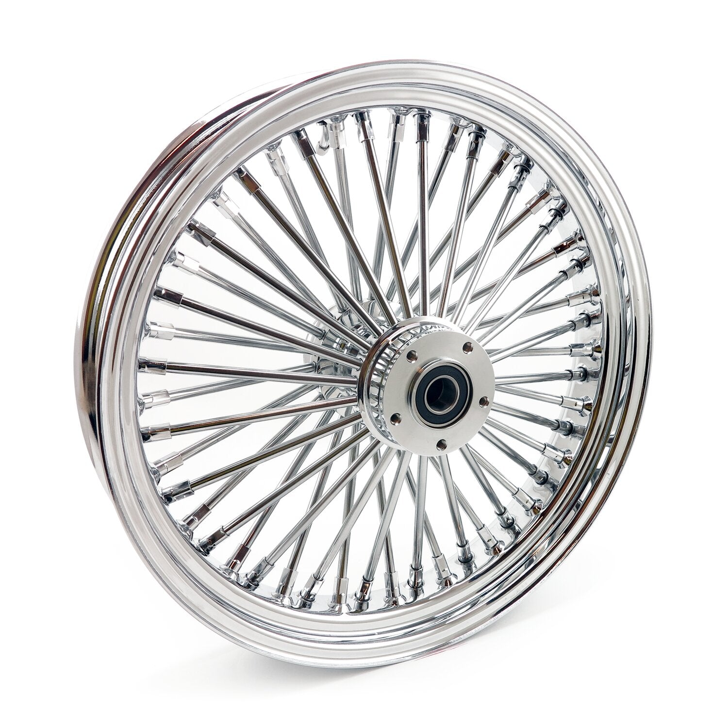 MCS radial 48 fat spoke front wheel 3.50 x 18 DF chrome