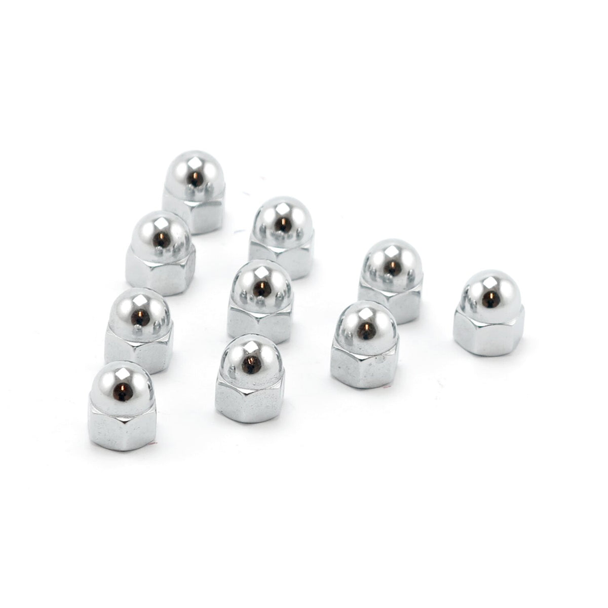 Colony M8 x 1.25 acorn nuts chrome - Low Crown
