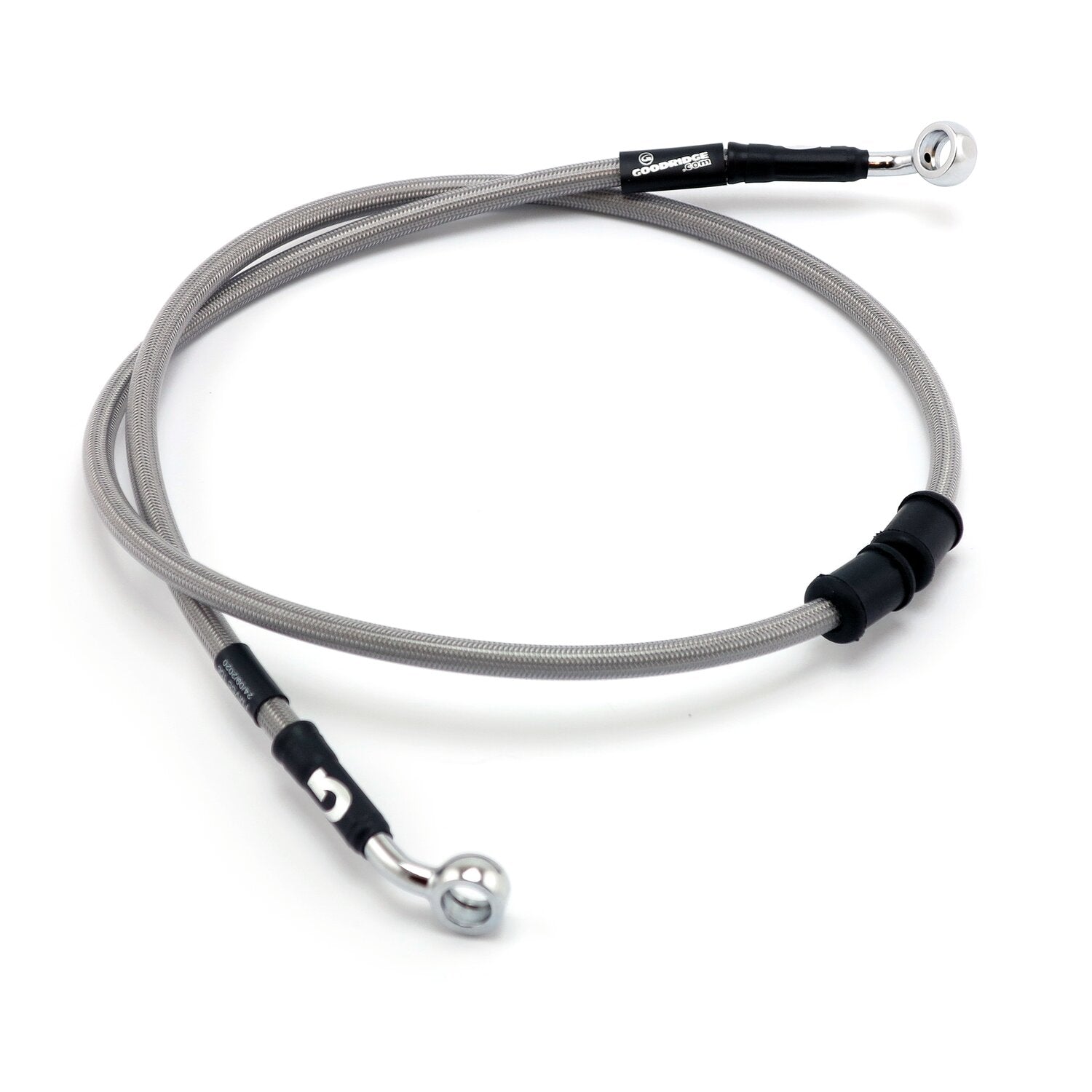 Goodridge brake line upper front stainless clear coated
