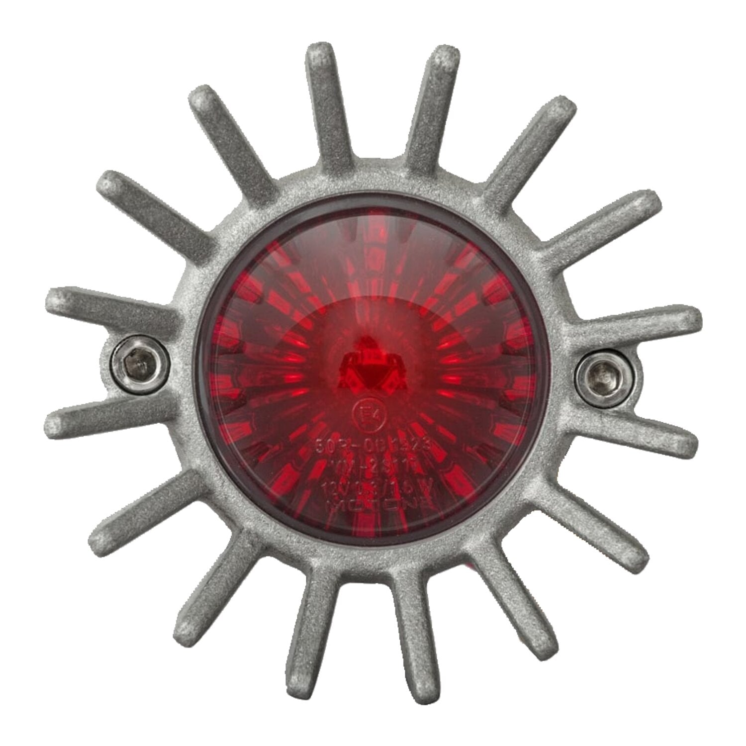 Motone Big Fin LED taillight - Shot blast no bracket - ECE