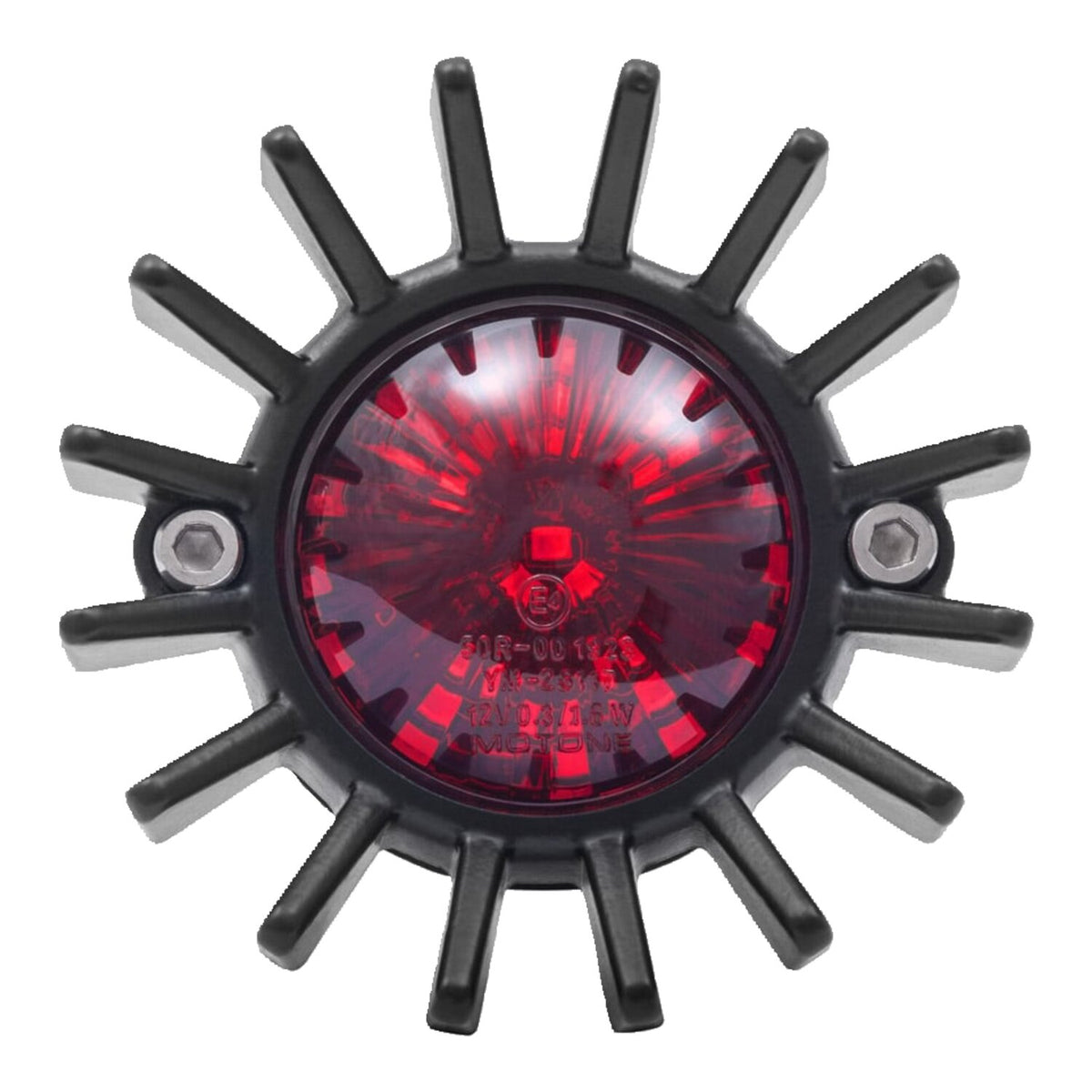 Motone Big Fin LED taillight - Black no bracket - ECE