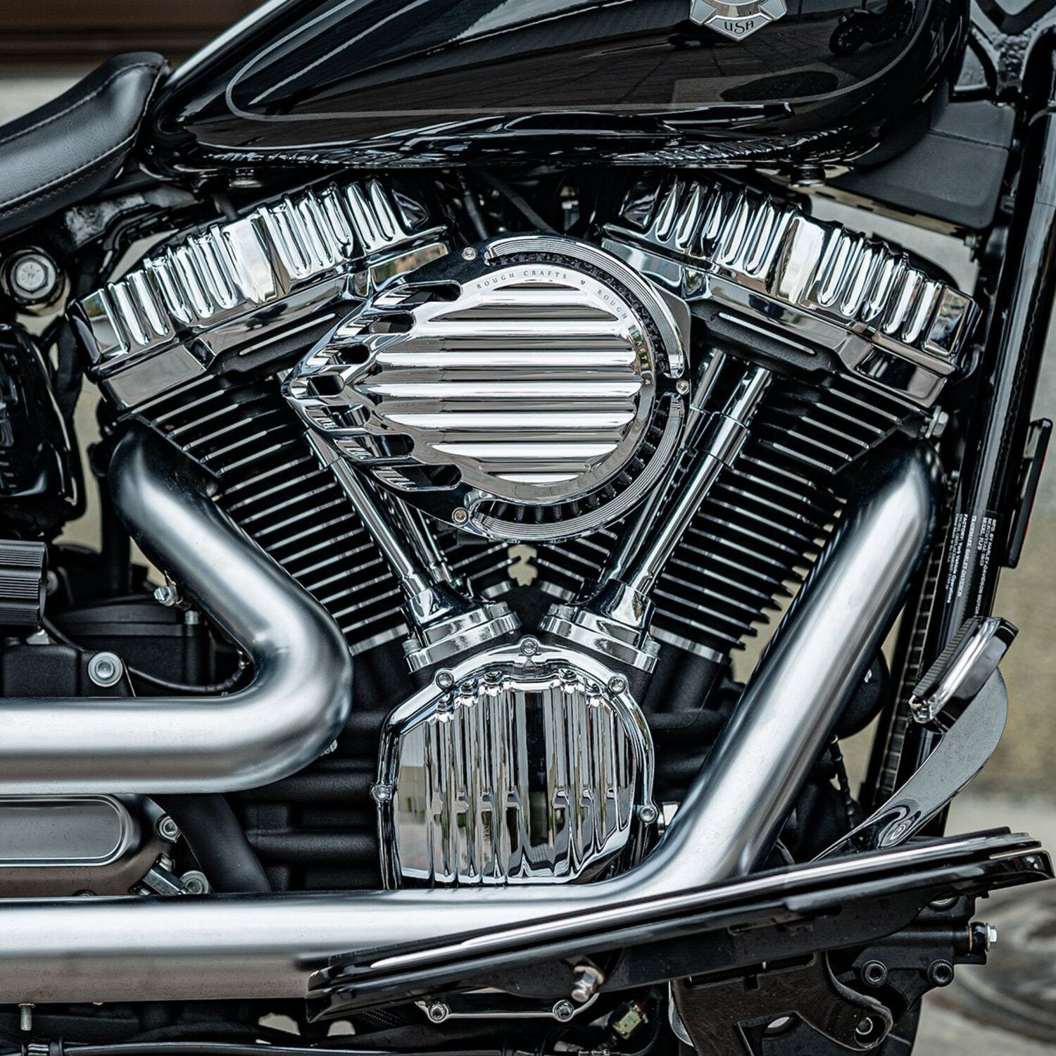 Rough Crafts custom rocker covers - Chrome