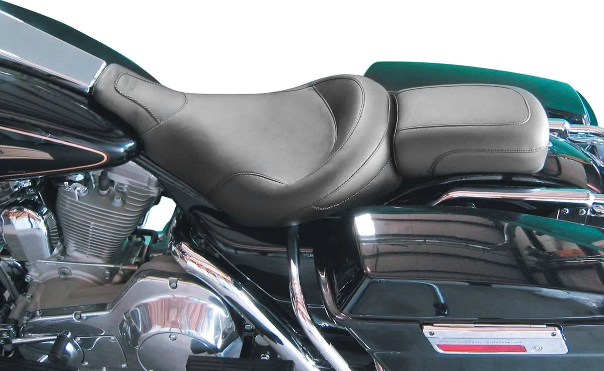Mustang Solo Seat - Black Vinyl Comfort - For Harley Davidson