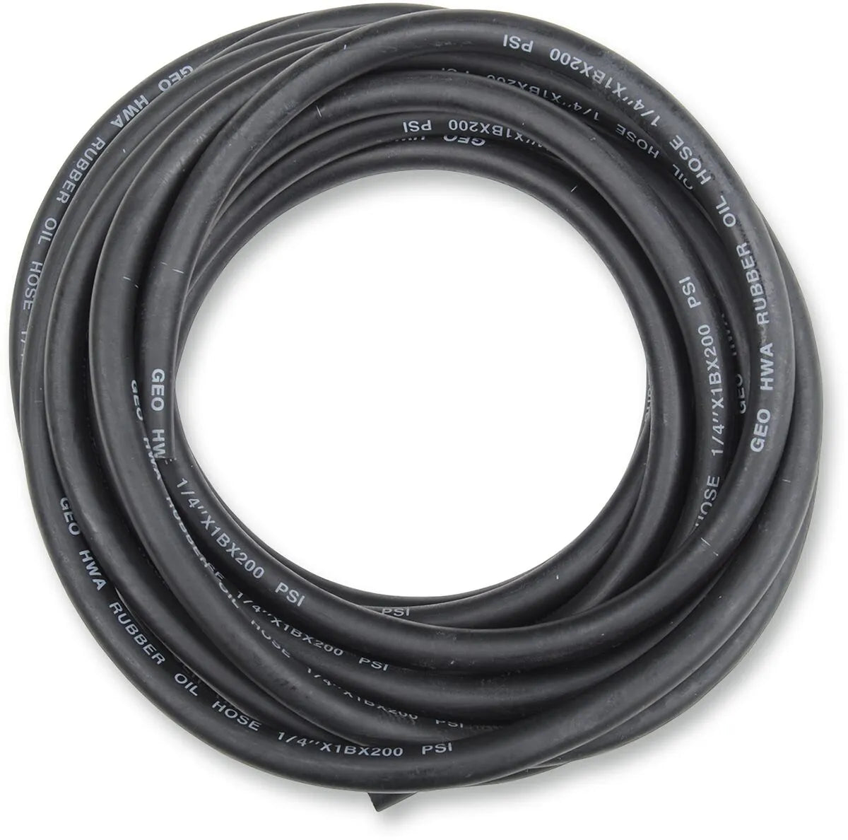 Emgo Universal Black Rubber Fuel/oil Line (25')