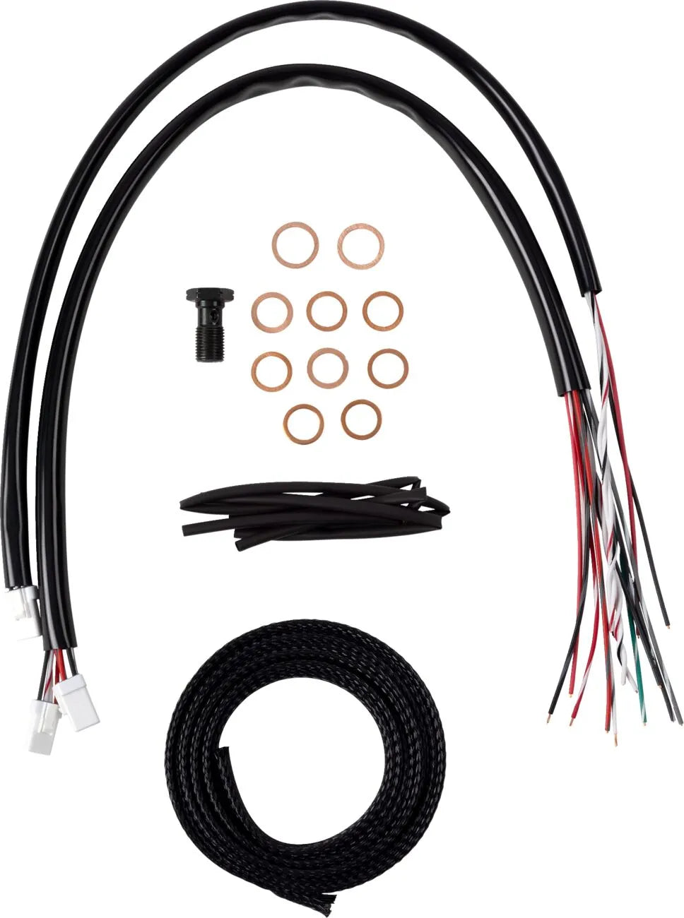 La Choppers Midnight Braided Handlebar Cable/Brake Line Kit