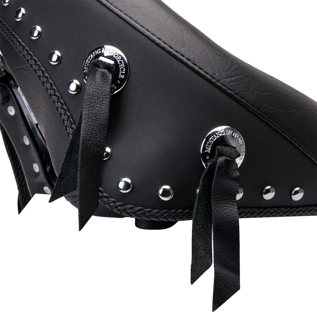 Mustang Wide Solo Seat With Removable Backrest - For Harley Davidson