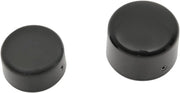Drag Specialties Black Aluminum Rear Axle Caps