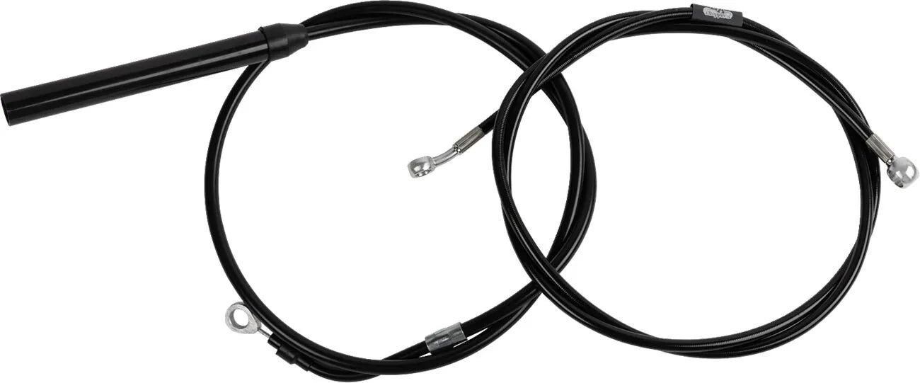 La Choppers Standard Black Vinyl Handlebar Cable Kit for Ape