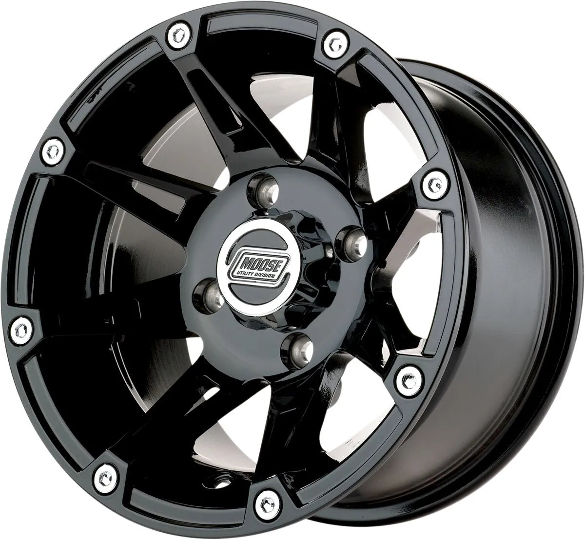 Moose Offroad 387x Wheel - 14 Inch Black Gloss