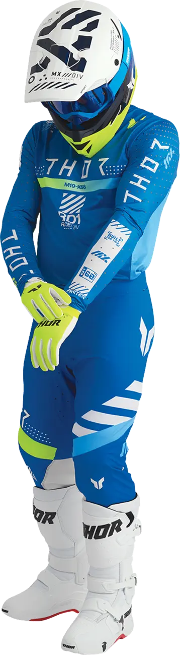 Thor Sportmode Synth Pants - Blue/White/Yellow