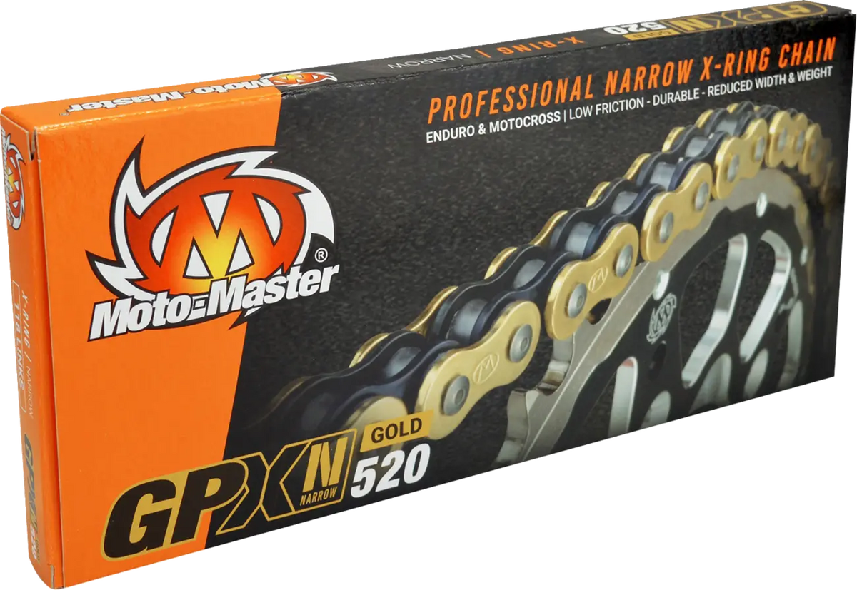 Moto-Master GPX-N 520G X-Ring Drive Chain 120 Links Gold