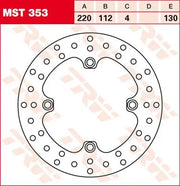 Trw Rund Fast Bremserotor 220mm-250mm - Bag