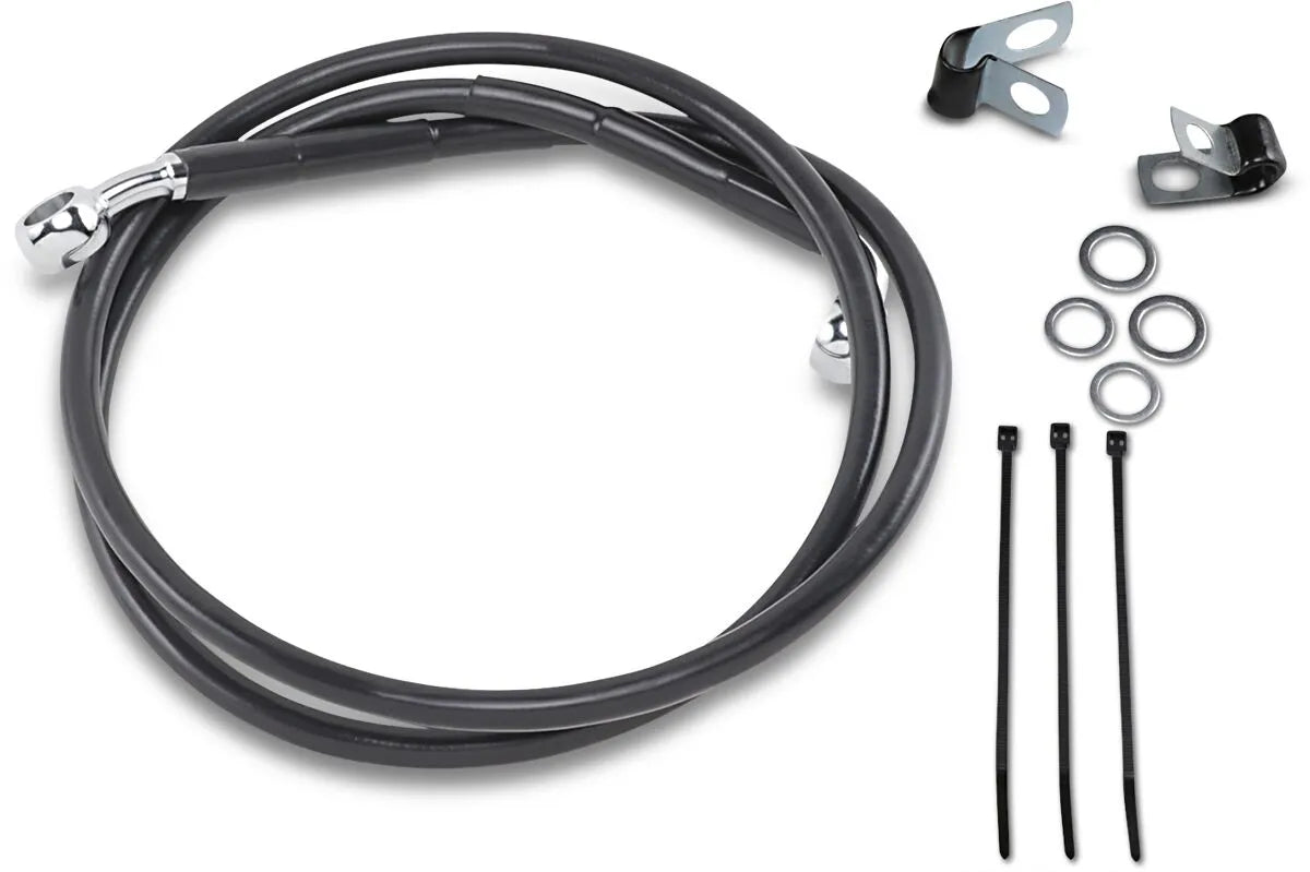 Drag Specialties Extended Brake Line Kit 44" Black Vinyl