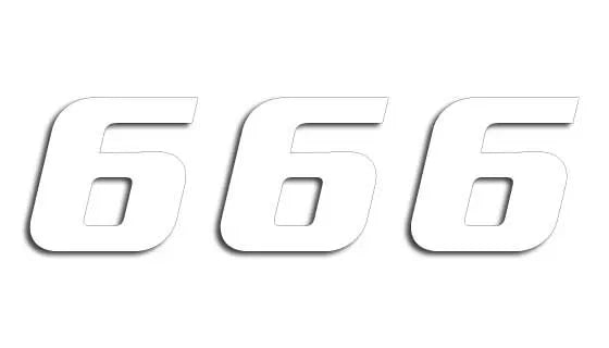 Blackbird Racing One Series Number 6 Plate Graphic - 3 Pack