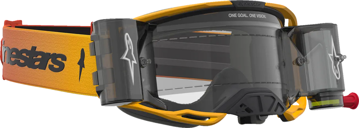 Alpinestars Vision 8 Amber Roll-Off Goggles YLW/RED/BLK/CLR