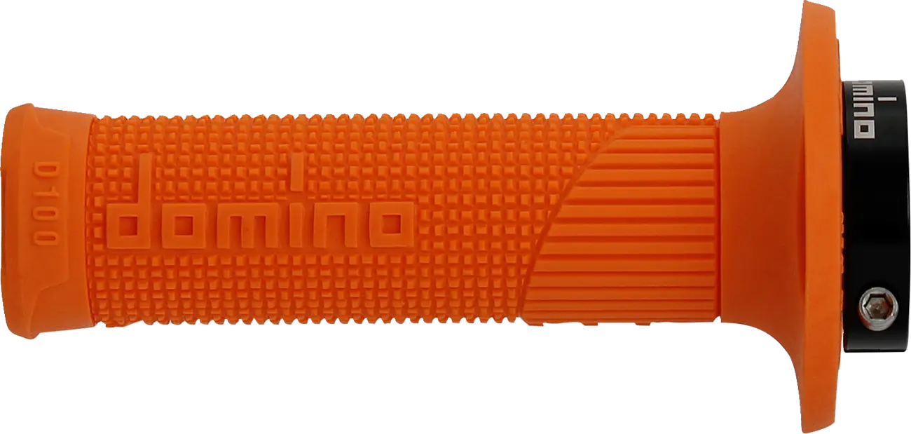 Domino D100 D-lock Grips - Orange Motorcycle Grips