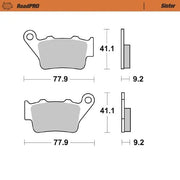 Moto-master Roadpro Sinter Scooter Brake Pads - Rear
