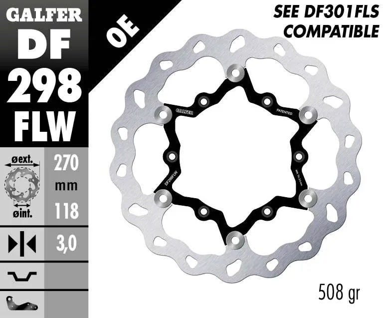 Galfer Brake Rotor For Improved Braking Performance - Front