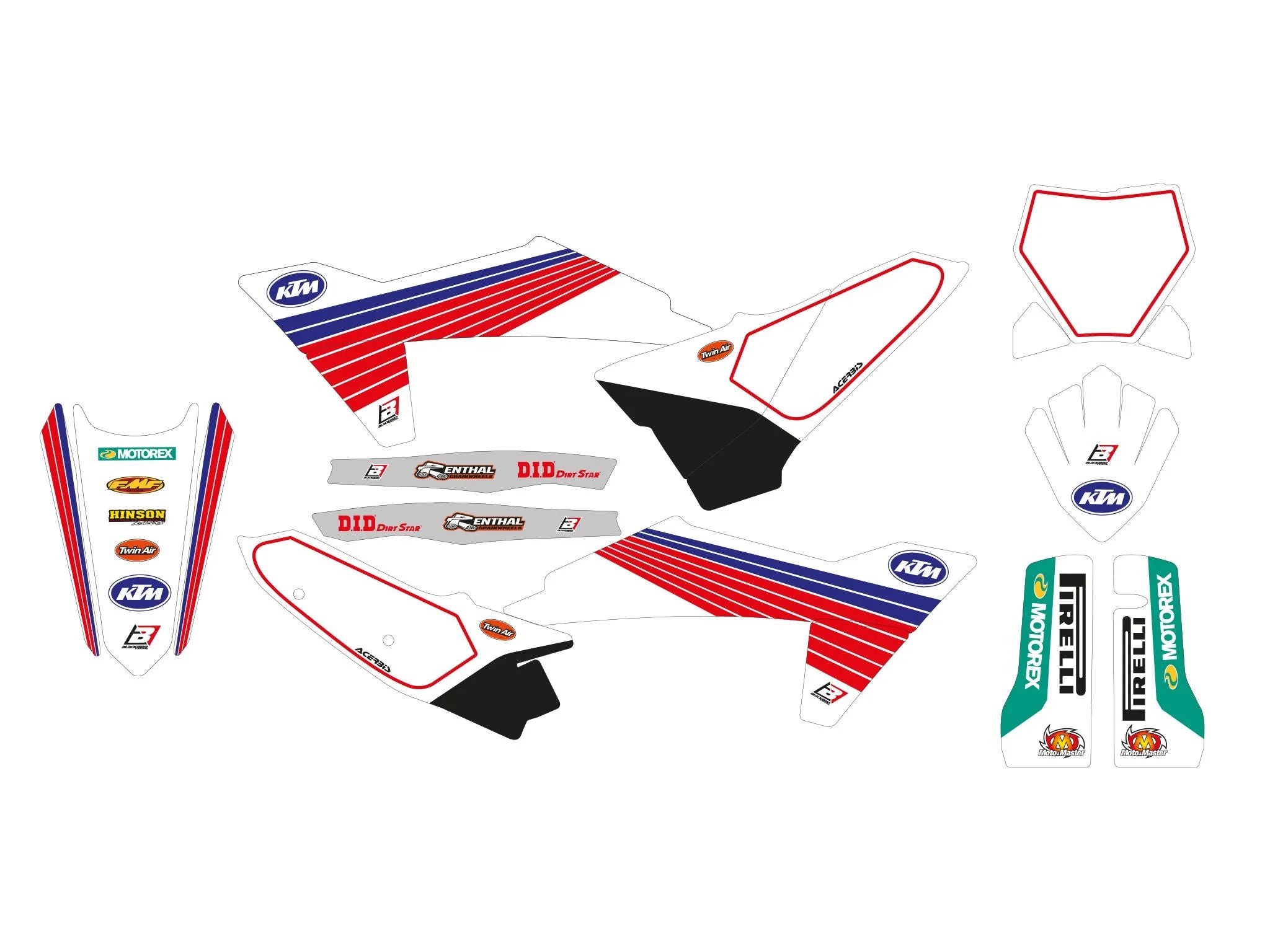 Blackbird Racing Retro Graphic Kit With Seat Cover For Ktm